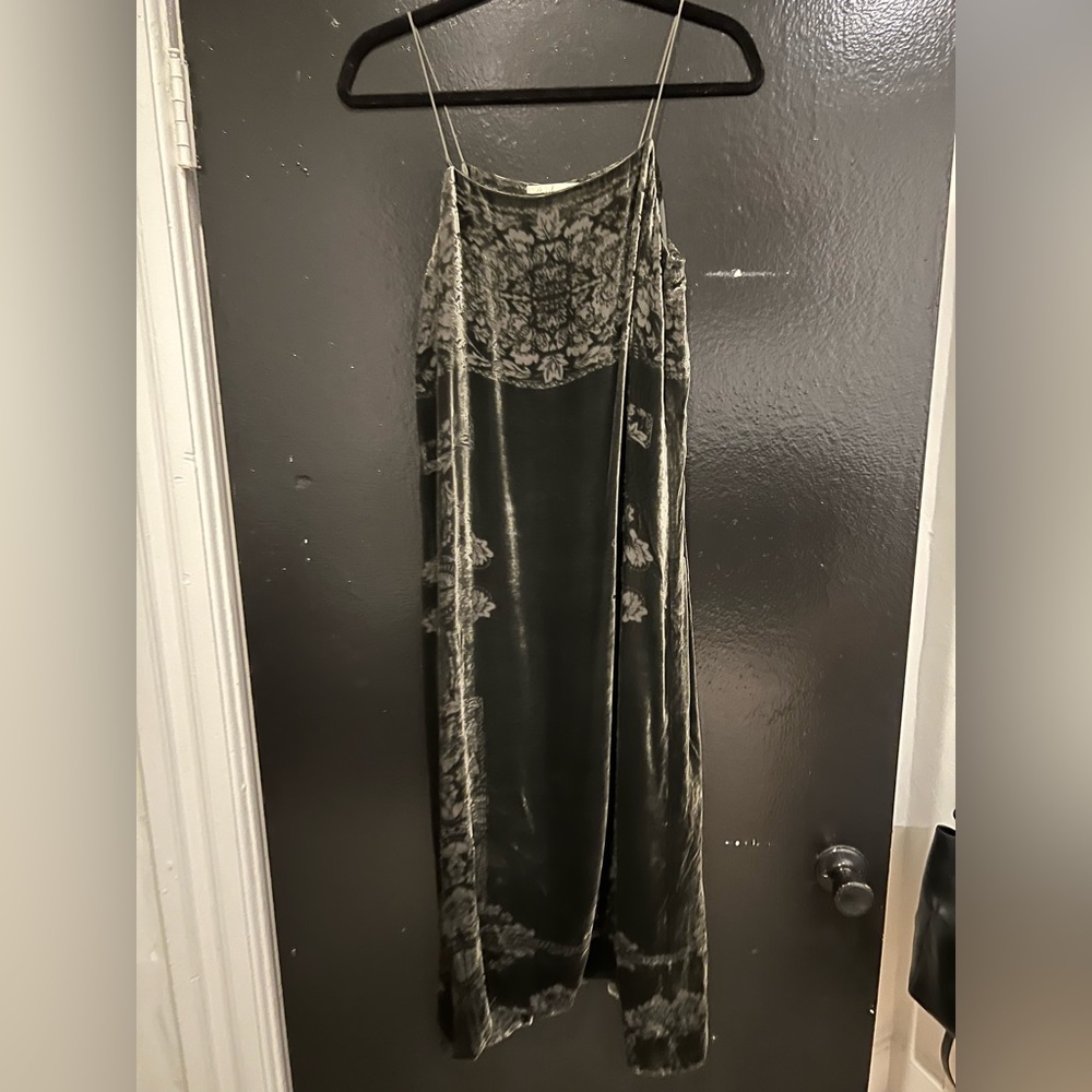 Anthropologie velvet midi dress